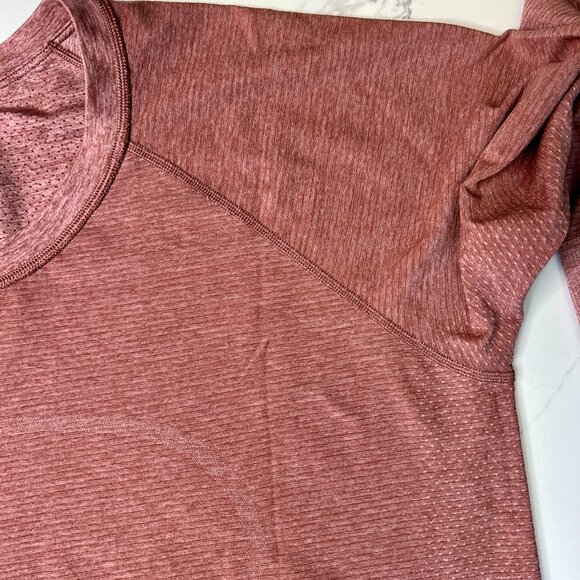 Lululemon  Swiftly Tech Long Sleeve Shirt 2.0 *Race Length Spiced Chai/Pink Rose - Picture 10 of 15